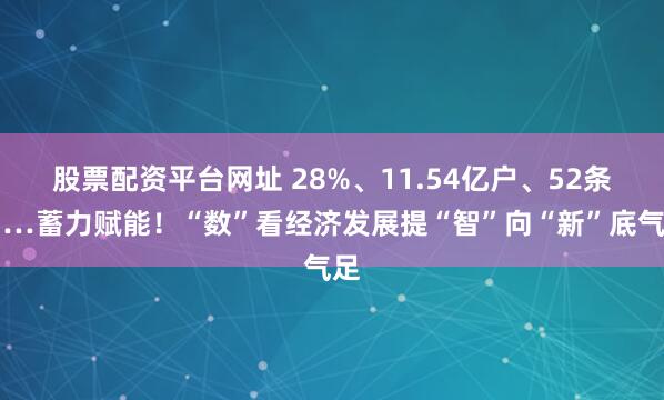 股票配资平台网址 28%、11.54亿户、52条……蓄力赋能!“数”看经济发展提“智”向“新”底气足