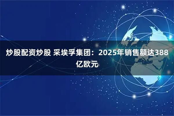 炒股配资炒股 采埃孚集团：2025年销售额达388亿欧元